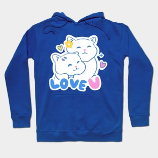 Cute hugging cats Hoodie